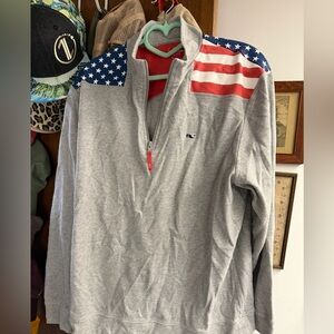 Vineyard Vines size L 100% cotton quarter zip shirt